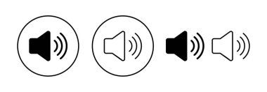 Web ve mobil uygulama için ikon vektörü. Ses düzeyi ve sembol. Hoparlör ikonu. ses sembolü