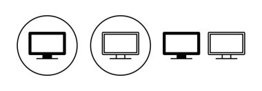 Web ve mobil uygulama için Tv simgesi vektörü. televizyon işareti ve sembol