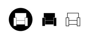 Koltuk simgeleri ayarlandı. Kanepe işareti ve sembol. mobilya simgesi