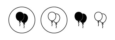 Web ve mobil uygulama için balon simgesi vektörü. Parti balonu işareti ve sembolü