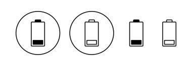 Battery icon vector for web and mobile app. battery charging sign and symbol. battery charge level