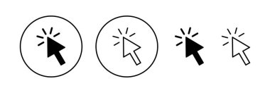 Click icon vector for web and mobile app. pointer arrow sign and symbol. cursor icon