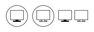 Computer icon vector for web and mobile app. computer monitor sign and symbol