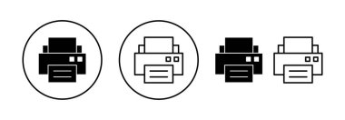 Web ve mobil uygulama için simge vektörünü yazdır. yazıcı işareti ve sembol