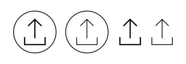 Web ve mobil uygulama için simge vektörü yükle. veri işareti ve sembolü yükle