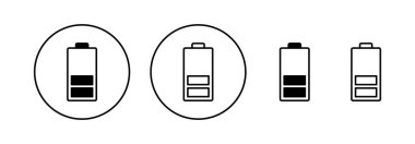 Battery icon vector for web and mobile app. battery charging sign and symbol. battery charge level