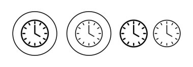 Clock icon vector for web and mobile app. Time sign and symbol. watch icon