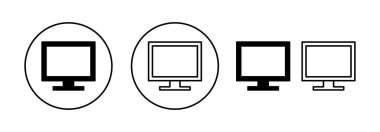 Computer icon vector for web and mobile app. computer monitor sign and symbol