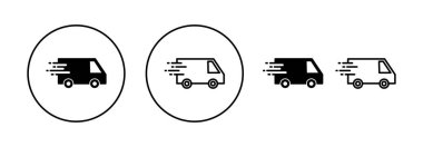 Delivery truck icon vector for web and mobile app. Delivery truck sign and symbol. Shipping fast delivery icon