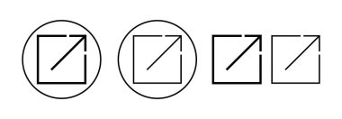 External link icon vector for web and mobile app. link sign and symbol. hyperlink symbol