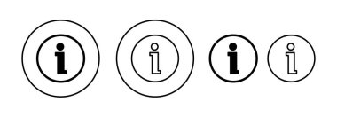 Information sign icon vector for web and mobile app. about us sign and symbol. question mark icon