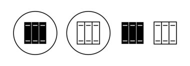 Web ve mobil uygulama için kütüphane simgesi vektörü. eğitim işareti ve sembol