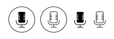 Web ve mobil uygulama için mikrofon simgesi vektörü. Karaoke işareti ve sembol