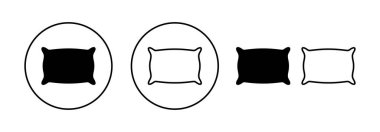 Web ve mobil uygulama için yastık simgesi vektörü. Yastık işareti ve sembol. Rahat yumuşacık yastık.