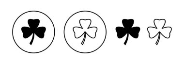 Clover icon vector for web and mobile app. clover sign and symbol. four leaf clover icon.