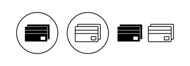 Credit card icon vector for web and mobile app. Credit card payment sign and symbol