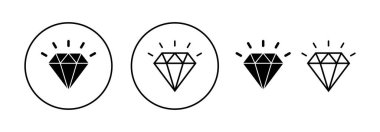 Diamond icon vector for web and mobile app. diamond gems sign and symbol