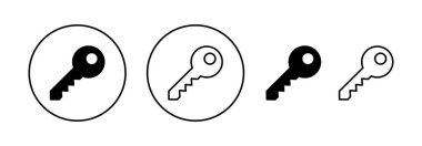 Web ve mobil uygulama için anahtar simge vektörü. Anahtar işareti ve sembol.