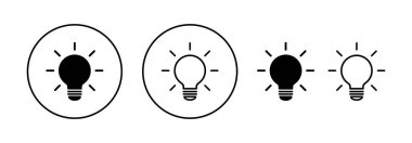 Web ve mobil uygulama için lamba simgesi vektörü. Ampul işareti ve sembol. fikir sembolü.