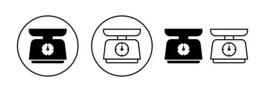 Web ve mobil uygulama için simge vektörünü ölçeklendirir. Ağırlık ölçeği işareti ve simgesi