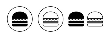 Burger icon vector for web and mobile app. burger sign and symbol. hamburger