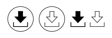 Download icon vector for web and mobile app. Download sign and symbol