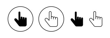 Hand cursor icon vector for web and mobile app. cursor sign and symbol. hand cursor icon clik