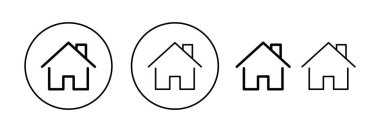 Web ve mobil uygulama için ev simgesi vektörü. Ev işareti ve sembol