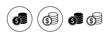 Web ve mobil uygulama için para simgesi vektörü. Para işareti ve sembol
