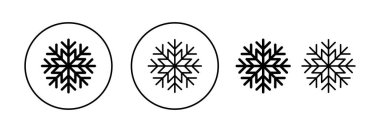 Web ve mobil uygulama için kar simgesi vektörü. kar tanesi işareti ve sembol