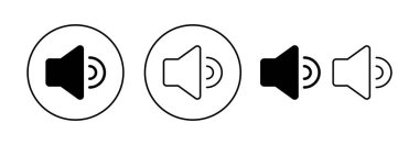 Web ve mobil uygulama için ikon vektörü. Ses düzeyi ve sembol. Hoparlör ikonu. ses sembolü