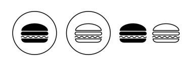 Burger icon vector for web and mobile app. burger sign and symbol. hamburger