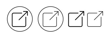 External link icon vector for web and mobile app. link sign and symbol. hyperlink symbol