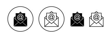 Web ve mobil uygulama için e- posta simgesi vektörü. e-posta işareti ve sembol. E- posta simgesi. Zarf simgesi