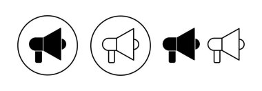 Web ve mobil uygulama için megafon simgesi vektörü. Hoparlör işareti ve sembol