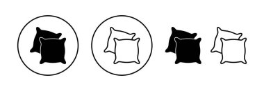 Web ve mobil uygulama için yastık simgesi vektörü. Yastık işareti ve sembol. Rahat yumuşacık yastık.