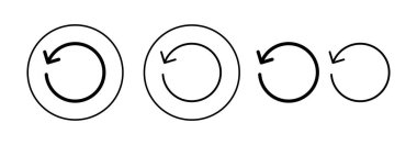 Web ve mobil uygulama için ikon vektörünü tazele. İşareti ve sembolü yeniden yükle. Simgeyi güncelle.