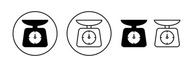 Web ve mobil uygulama için simge vektörünü ölçeklendirir. Ağırlık ölçeği işareti ve simgesi