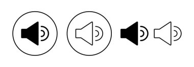 Web ve mobil uygulama için ikon vektörü. Ses düzeyi ve sembol. Hoparlör ikonu. ses sembolü