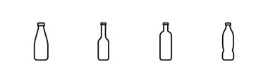 Şişe simgeleri hazır. şişe işareti ve sembol