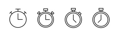 Kronometre simgesi. Zamanlayıcı işareti ve sembol. Geri sayım simgesi. Zaman Dönemi