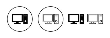Computer icon vector for web and mobile app. computer monitor sign and symbol