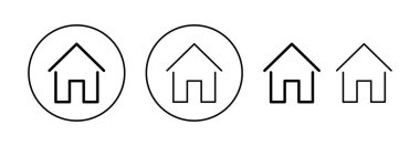 Web ve mobil uygulama için ev simgesi vektörü. Ev işareti ve sembol