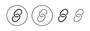 Web ve mobil uygulama için bağlantı simgesi vektörü. Hiper bağlantı zinciri işareti ve sembolü