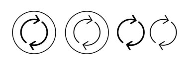 Web ve mobil uygulama için ikon vektörünü tazele. İşareti ve sembolü yeniden yükle. Simgeyi güncelle.