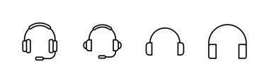 Kulaklık simgeleri ayarlandı. Kulaklık işareti ve sembol