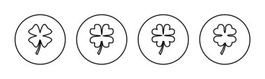Clover icon vector for web and mobile app. clover sign and symbol. four leaf clover icon.