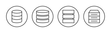 Database icon vector for web and mobile app. database sign and symbol