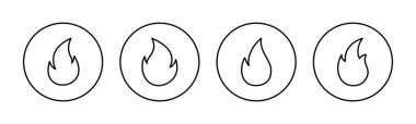 Fire icon vector for web and mobile app. fire sign and symbol
