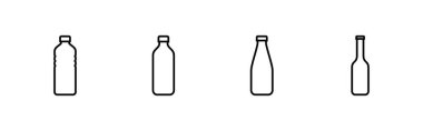 Şişe simgeleri hazır. şişe işareti ve sembol